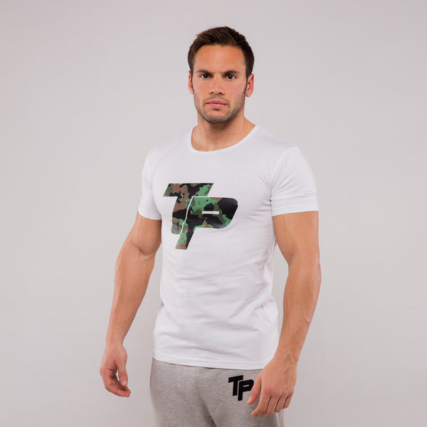 TP T-Shirt - White & CAMO print