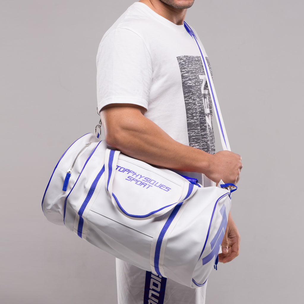 Topphysiques Sports Bag - White & Navy Blue