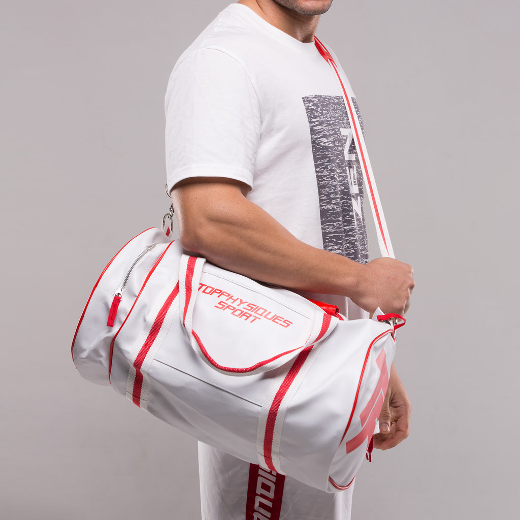 Topphysiques Sports Bag - White & Bright Red