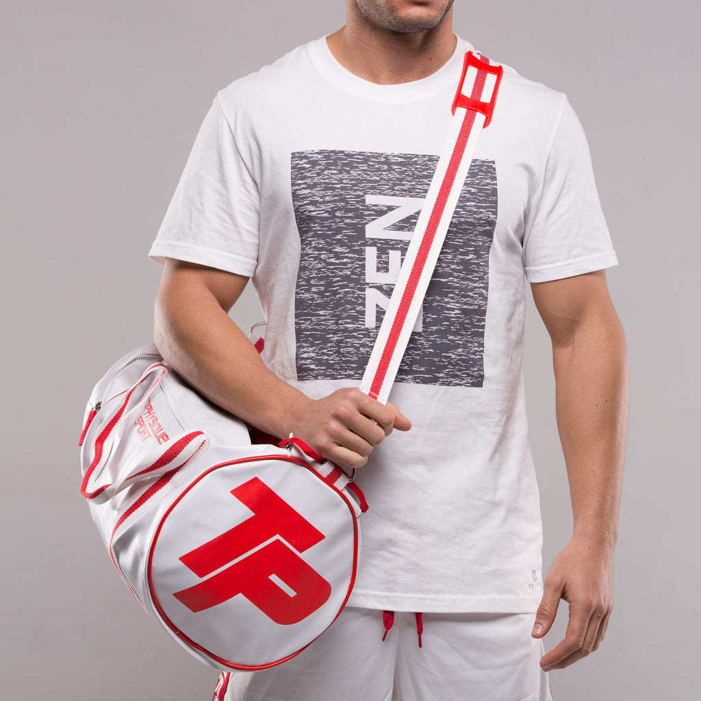 Topphysiques Sports Bag - White & Bright Red