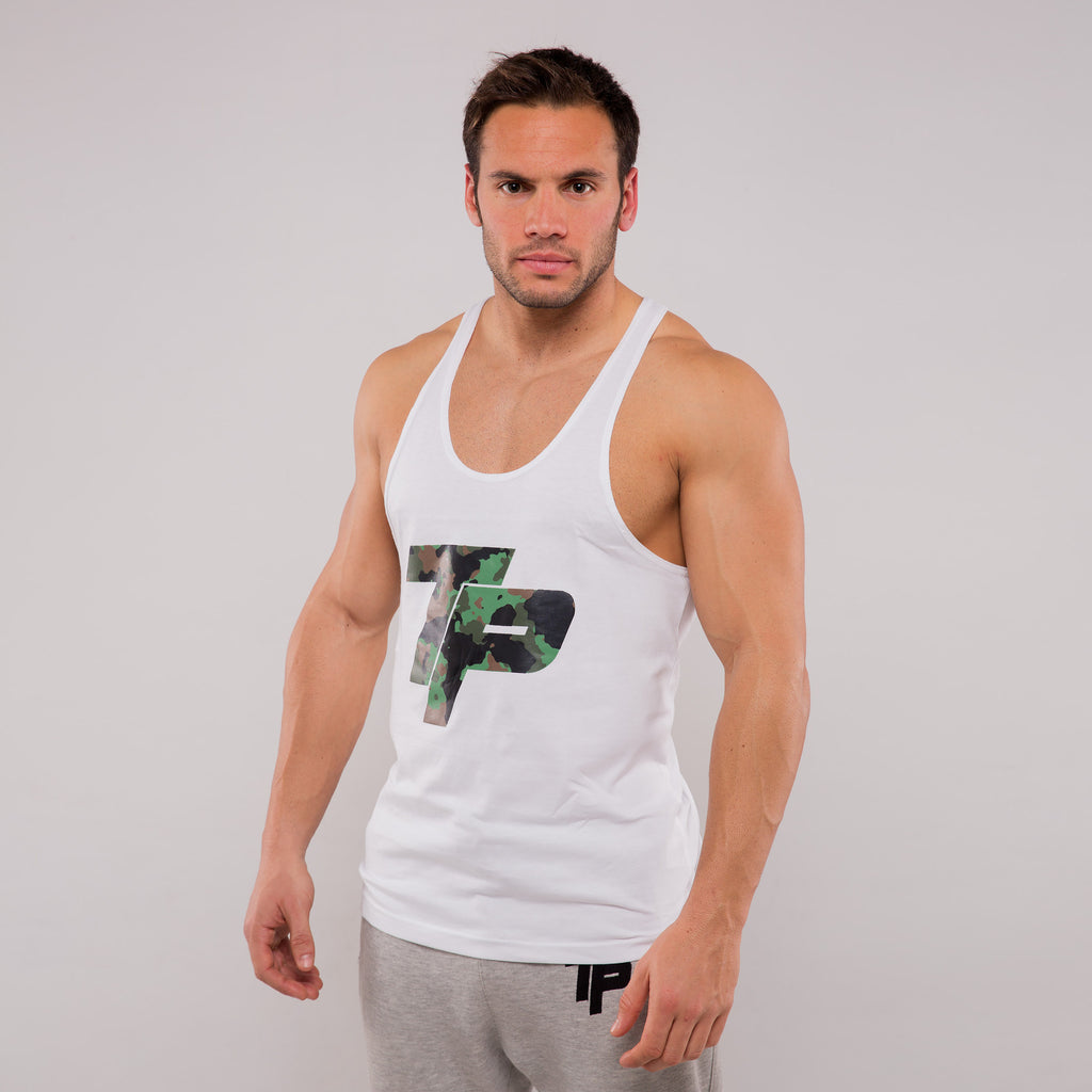 Stringer Vest - White & CAMO print