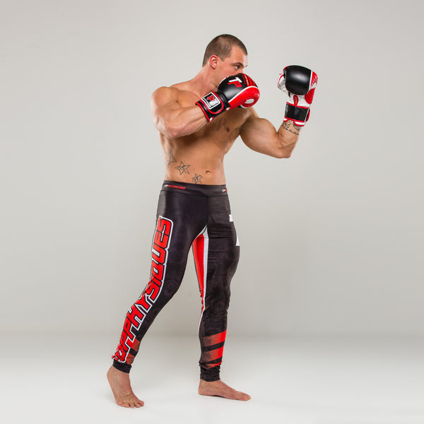 Black&Red Fight Compression Pants