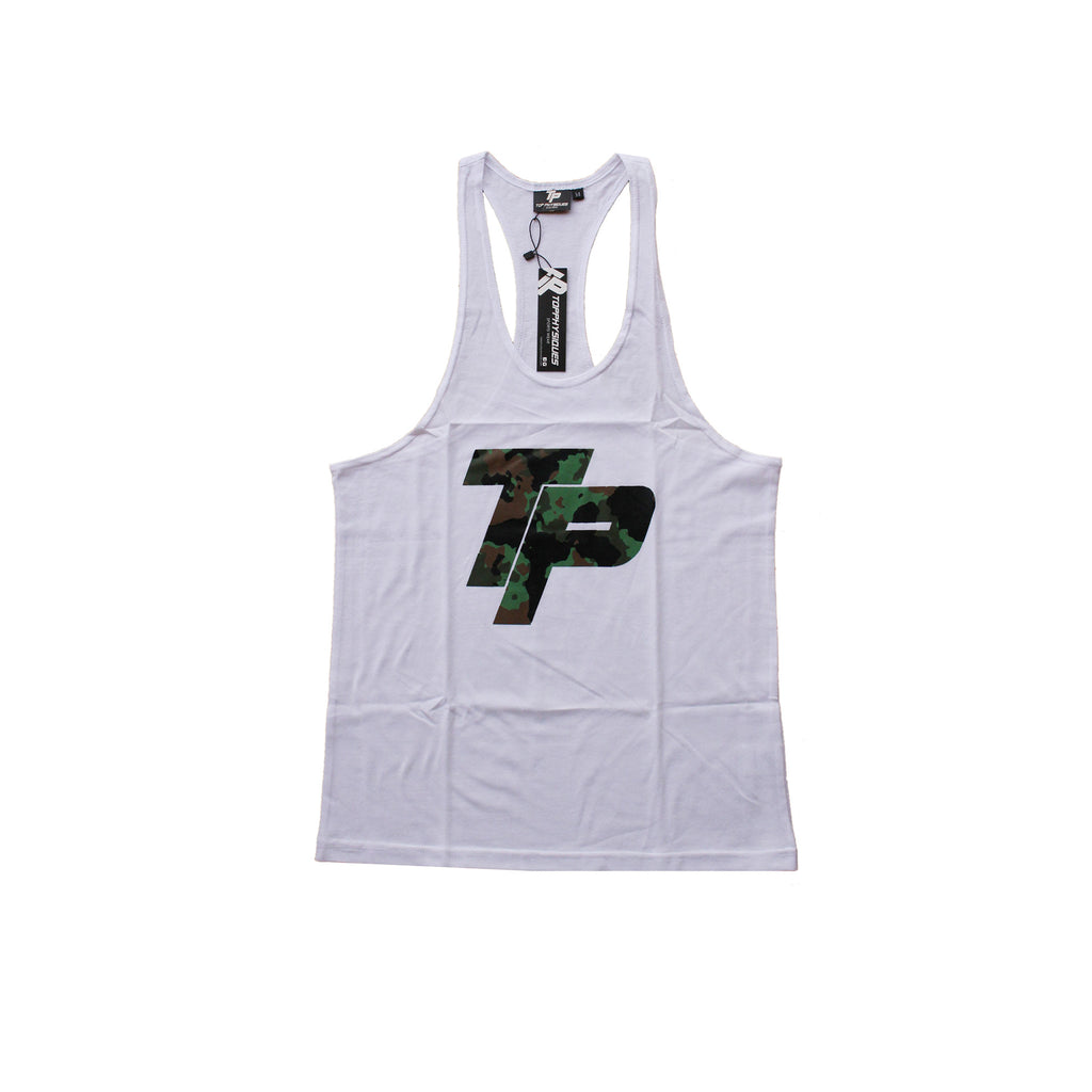 Stringer Vest - White & CAMO print