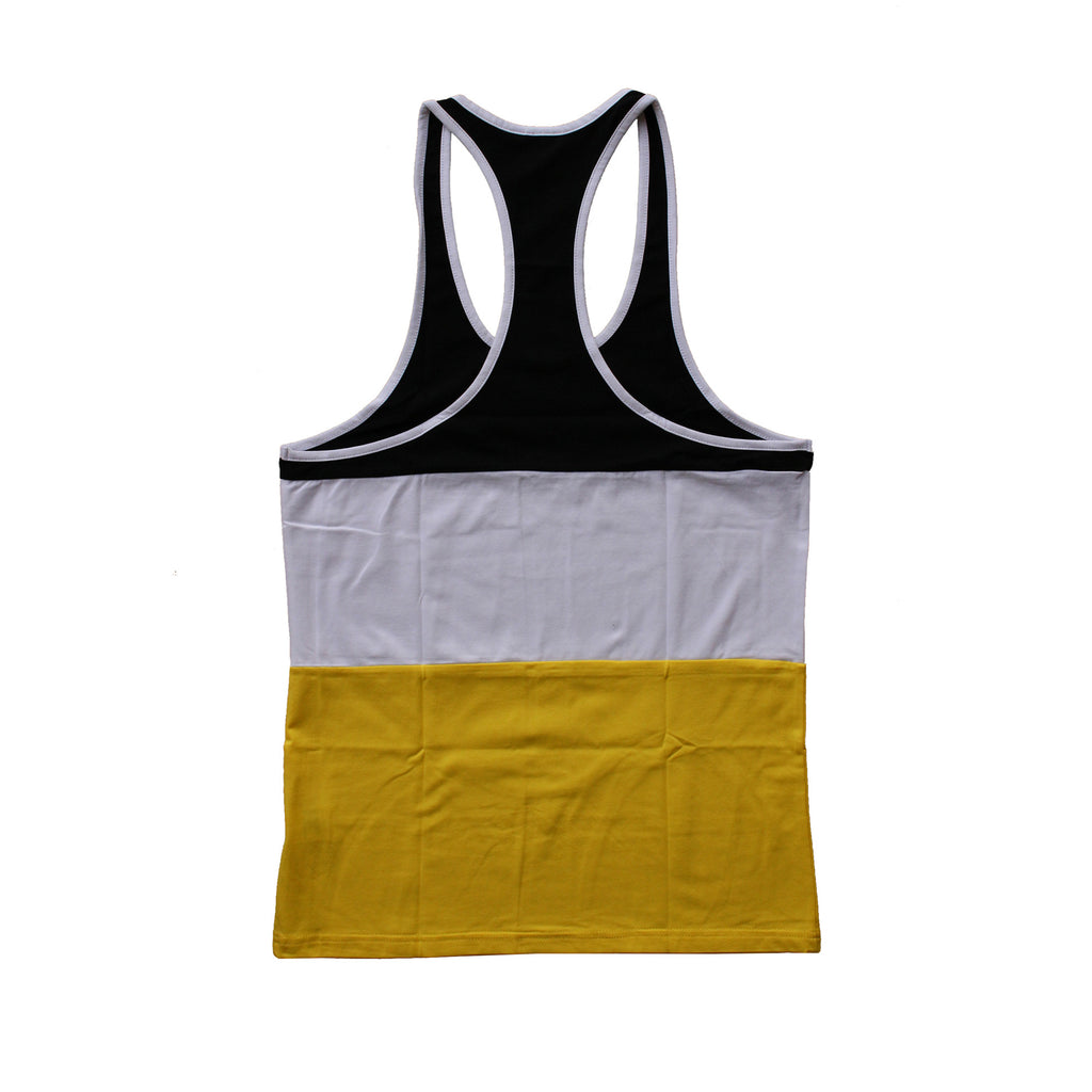 Topphysiques 3-Panel Stringer Vest - Black,White,Yellow