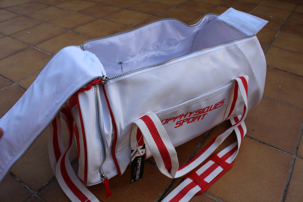 Topphysiques Sports Bag - White & Bright Red