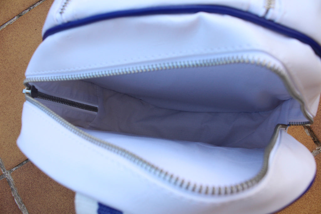 Topphysiques Sports Bag - White & Navy Blue