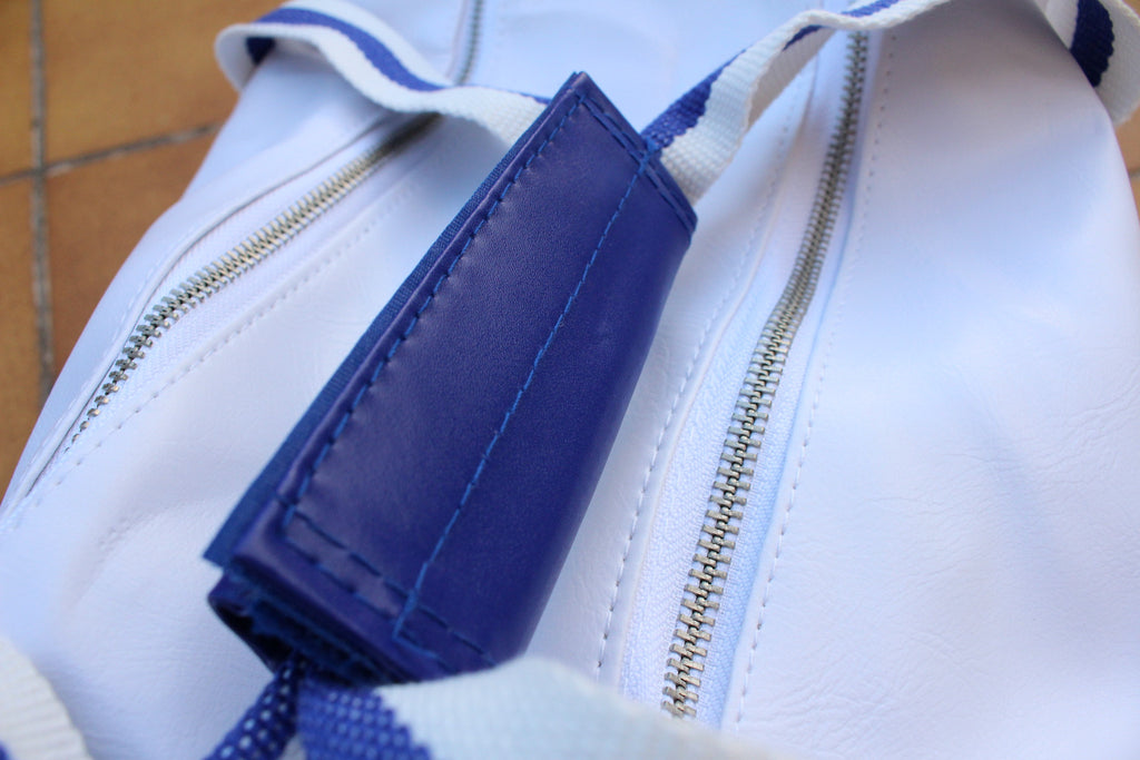 Topphysiques Sports Bag - White & Navy Blue