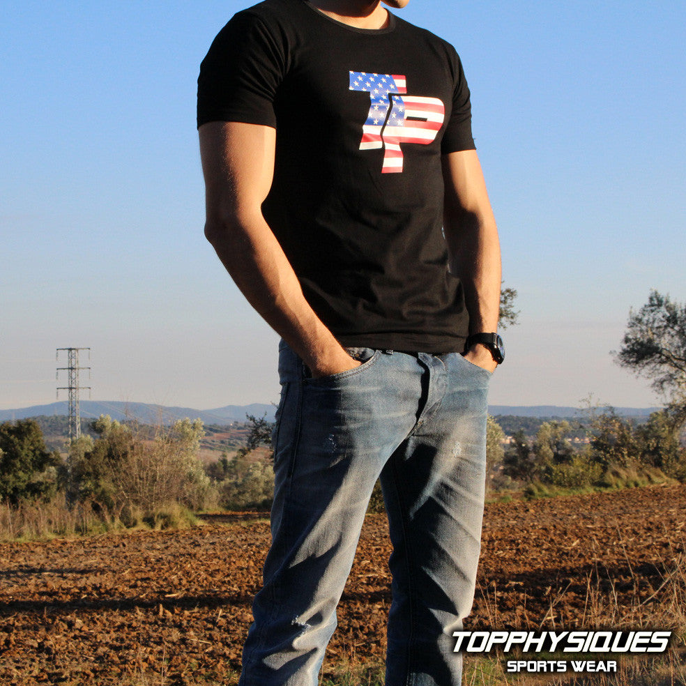TP T-Shirt - Black & USA print